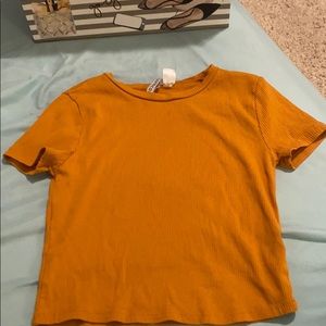 Yellow Cropped H &M shirt.